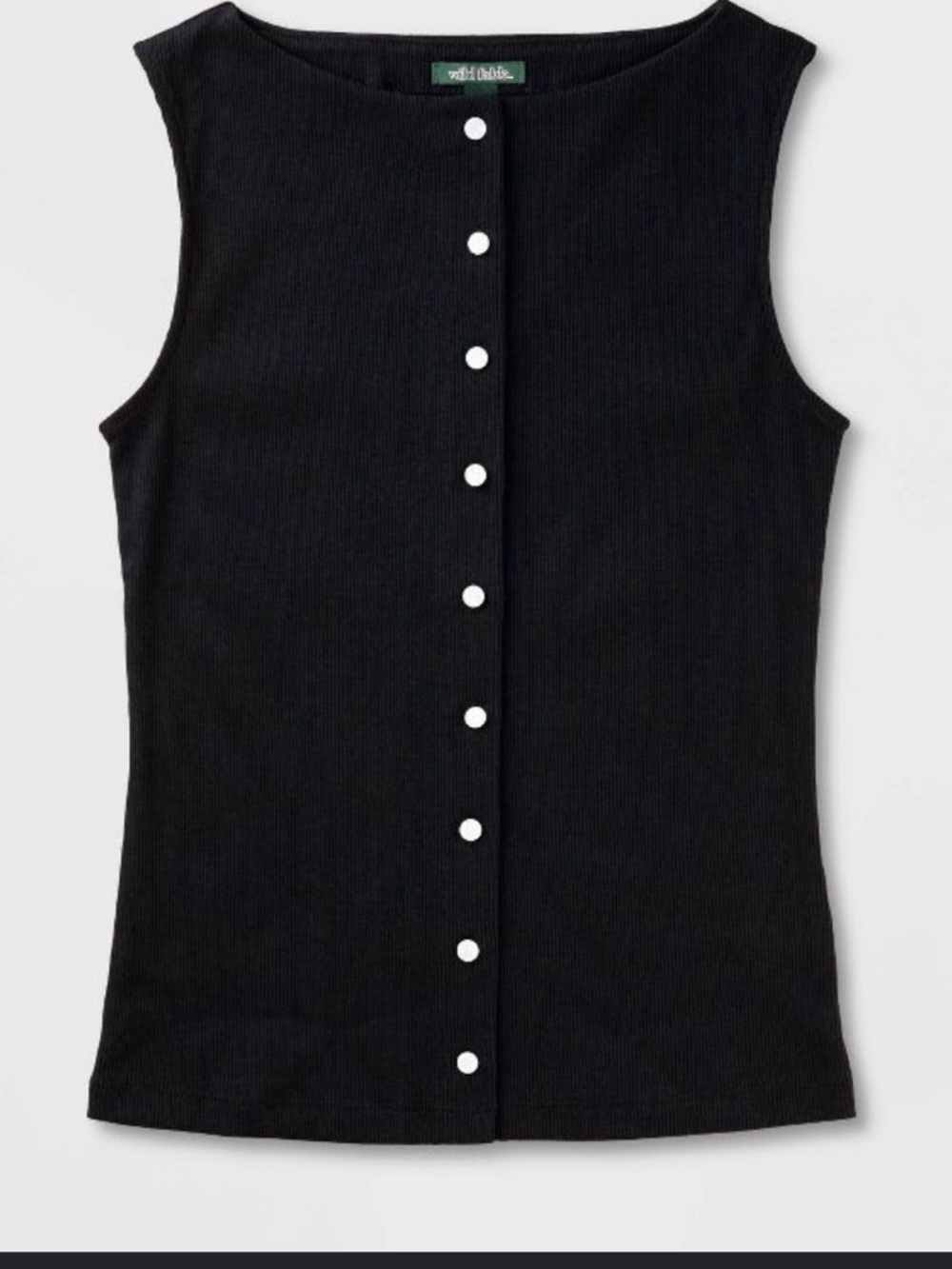 Wild fable women’s tank top black button down sz S